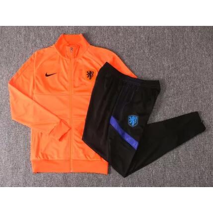 2020 Netherlands Kids/Youth Orange Training Kits Jacket and Pants